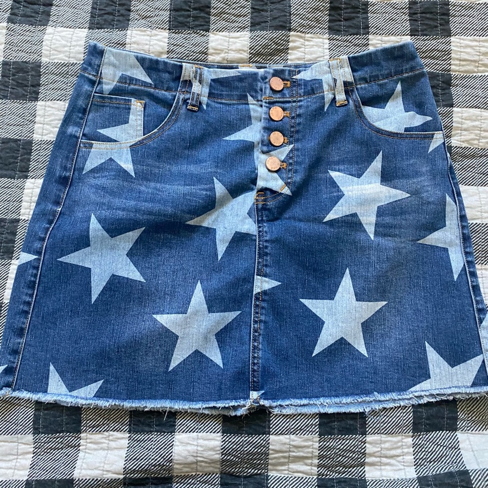 Denim mini skirt